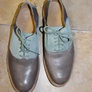 Cole Haan Gray and Blue Leather Saddle Oxfords Cole Haan | Shoes | Cole Haan Oxford Saddle | Poshmark main image 4